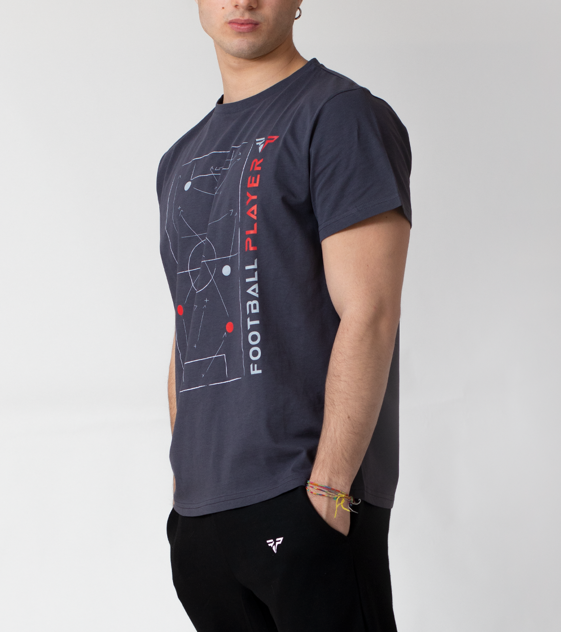 T-Shirt Grigia Uomo - Schema