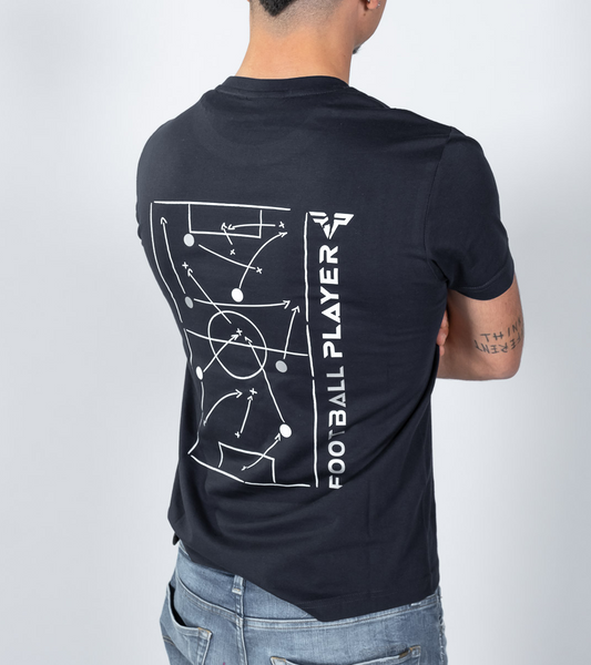 T-Shirt Blu Uomo Navy - Schema Retro Maglia